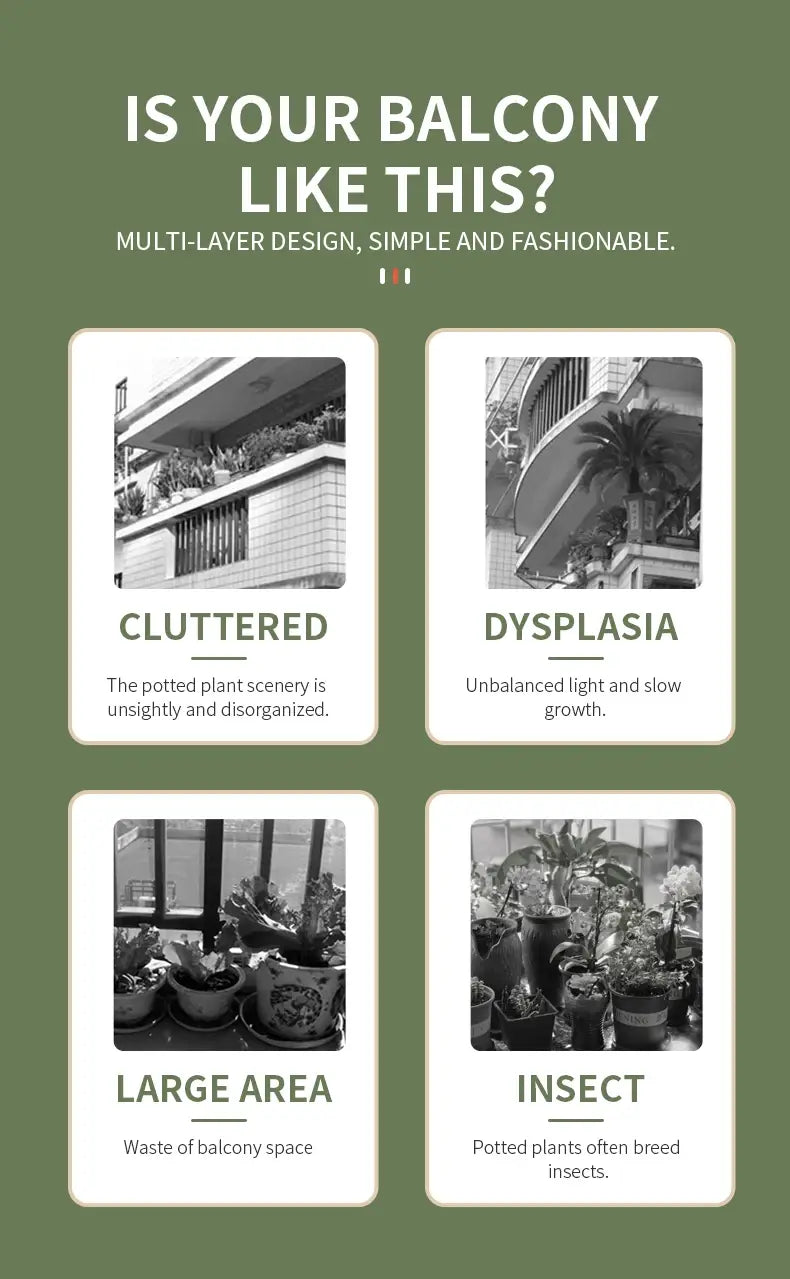 Estantería de madera para plantas y flores - 4/5/6 niveles