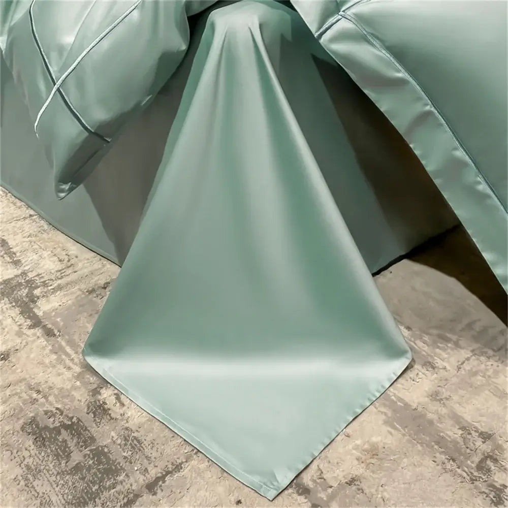 Juego de cama bordado de algodón egipcio de lujo