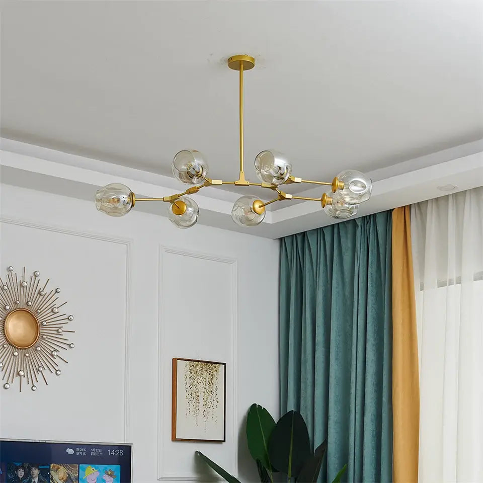 Modern Glass Ball LED Chandelier - Home Decor