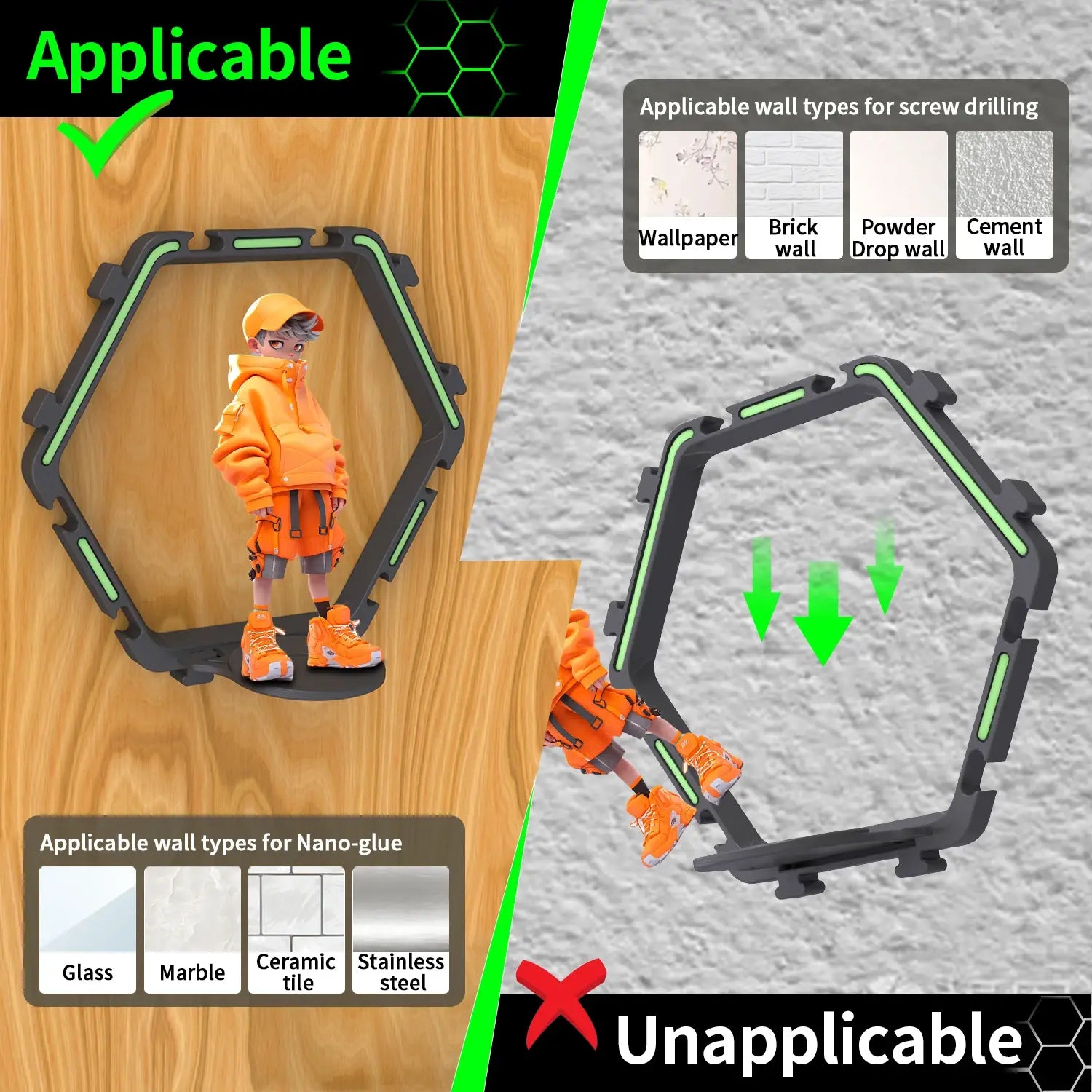Estante flotante para exhibir juguetes coleccionables