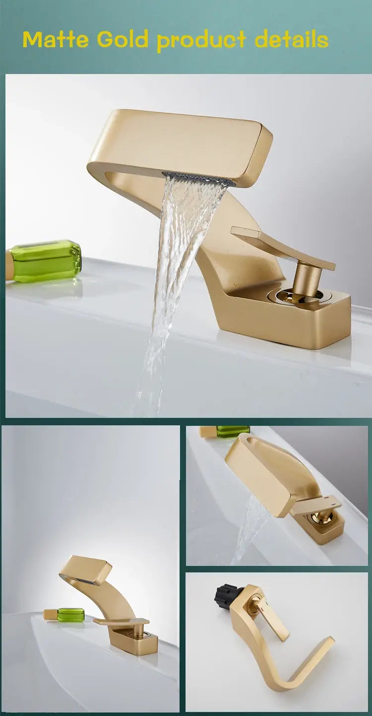 Grifo moderno negro para lavabo de baño