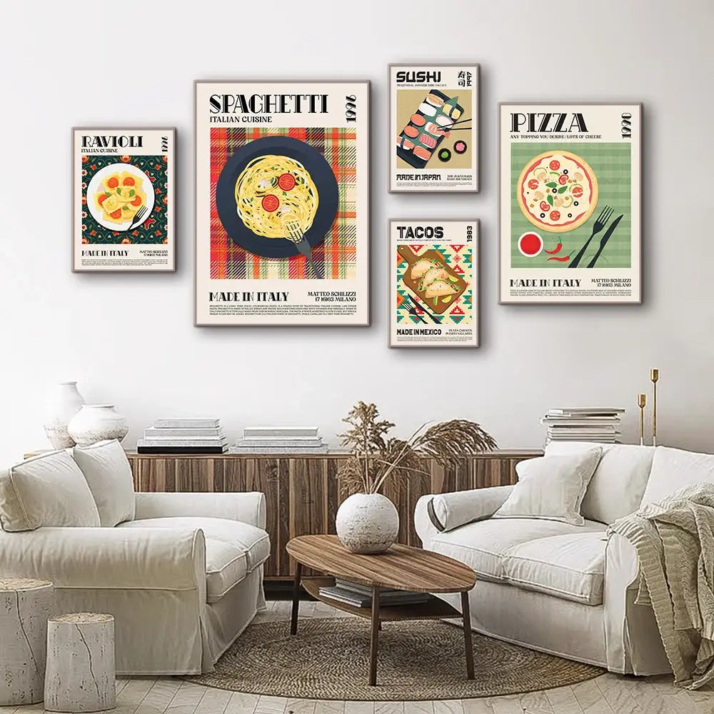 World Cuisine Food Canvas Wall Art