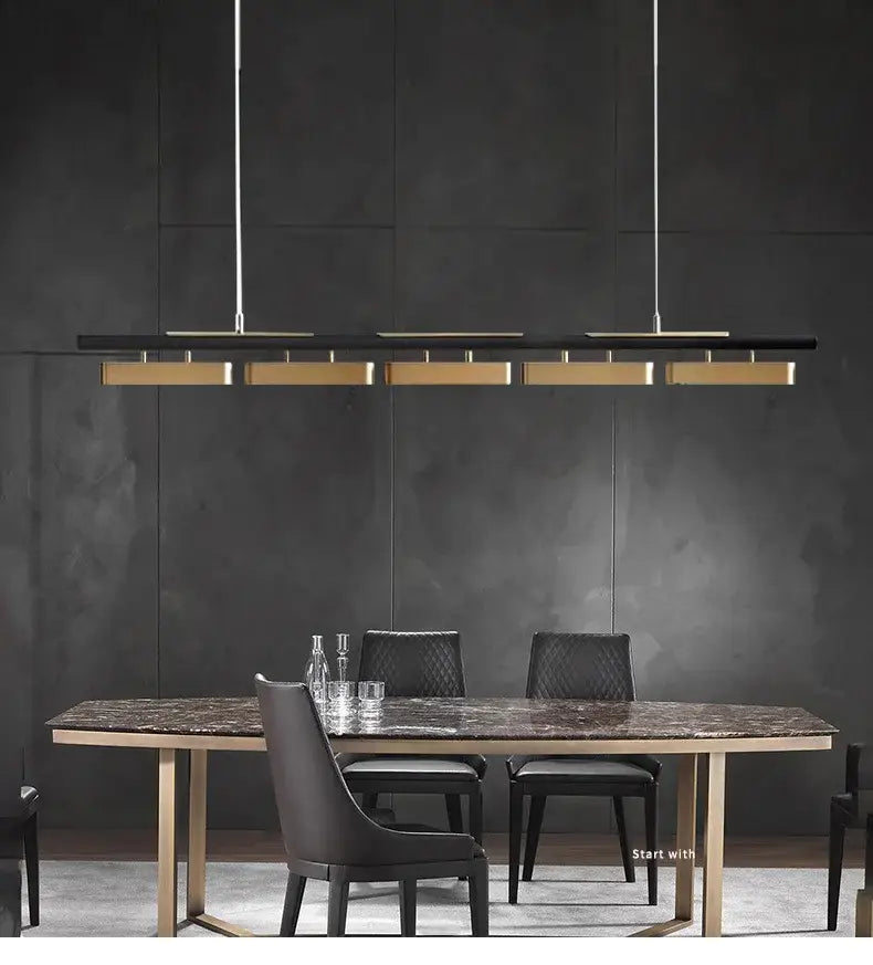 LED Strip Pendant Lights for Modern Home Dining