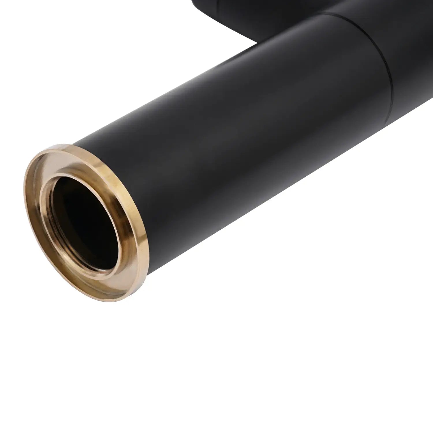 Grifo de baño negro mate y dorado con doble modo de agua