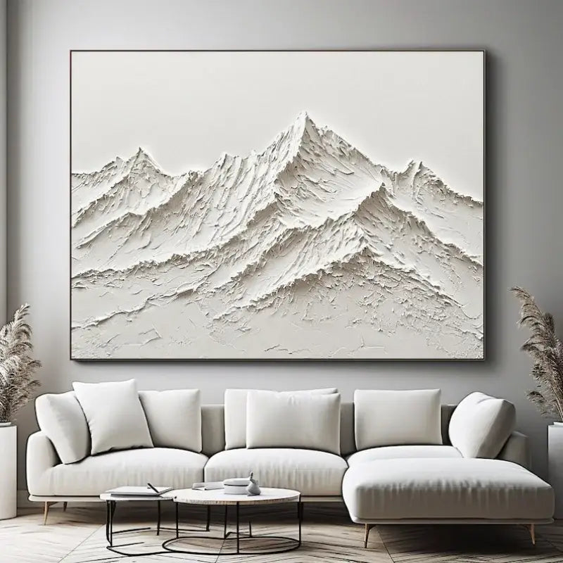 White Mountain 3D Canvas Wall Art
