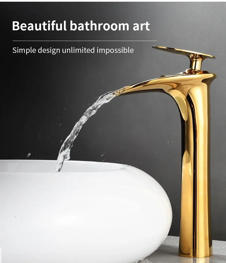 Grifo mezclador de baño Black Waterfall