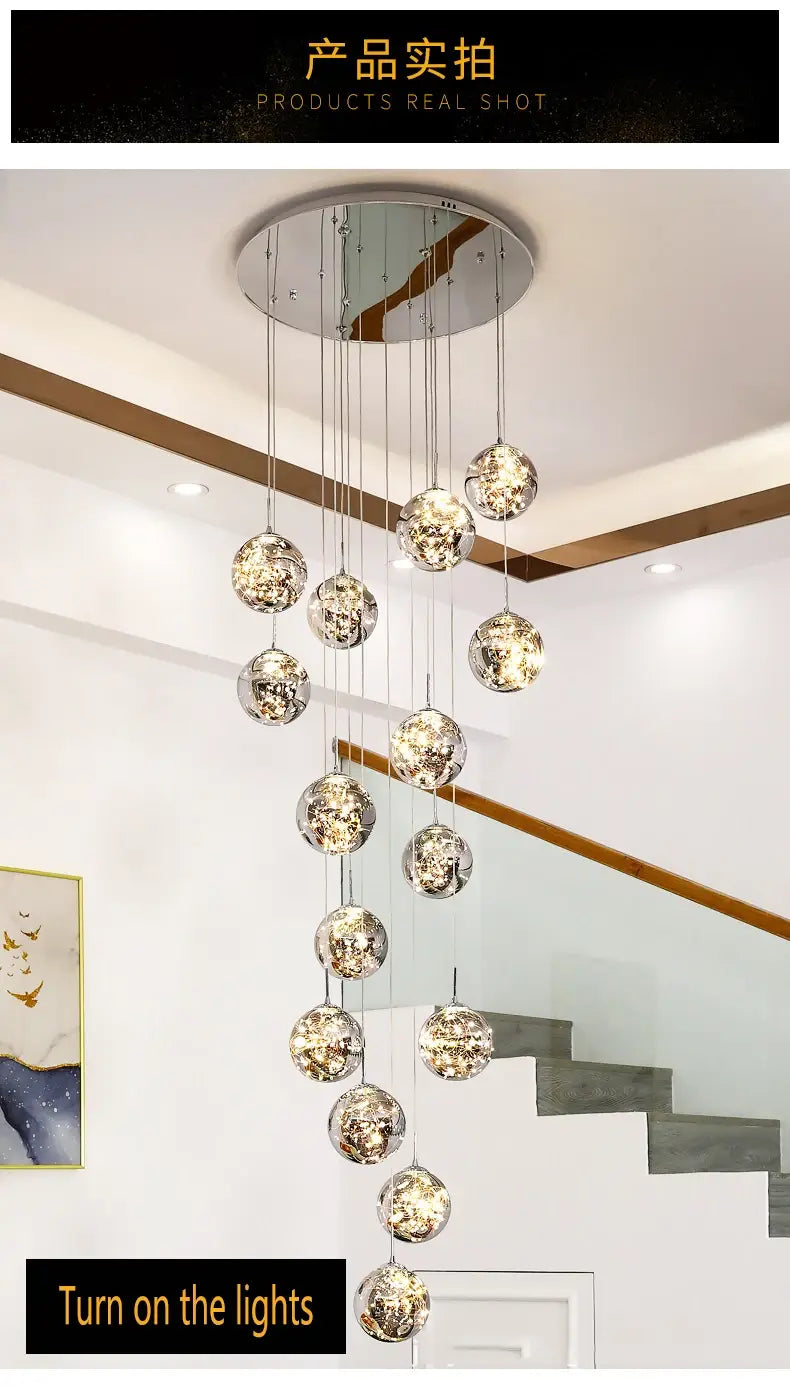 Contemporary Crystal Ball Chandelier - Free Shipping