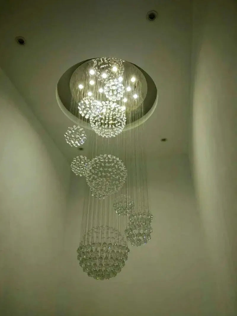 Modern Crystal Raindrop Chandelier - 13 Lights