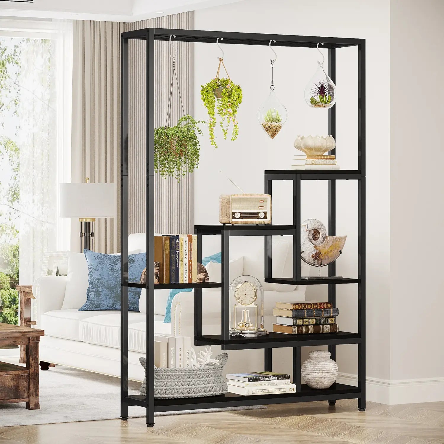 Soporte moderno de metal de 5 niveles para plantas