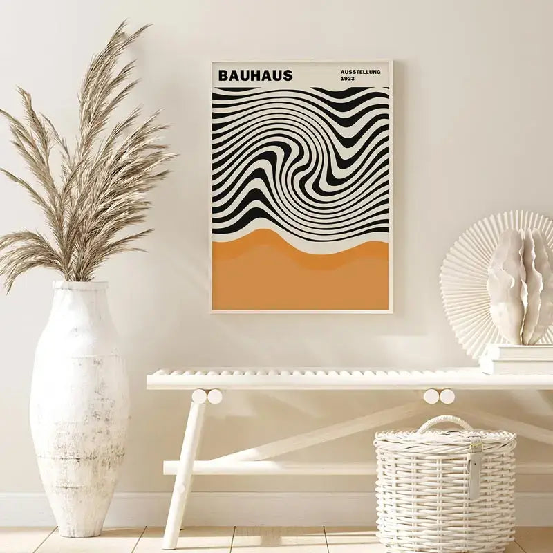 Yayoi Kusama Inspired Orange Floral Canvas Art