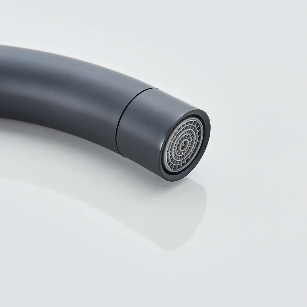 Grifo de bañera moderno negro de montaje en suelo