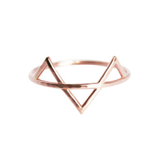 Rose Gold Three Spikes Ring