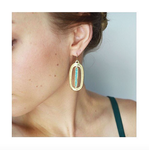 Paradise Earrings with Turquoise