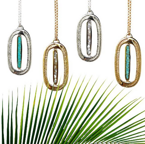 Paradise Necklaces with Crushed Stone