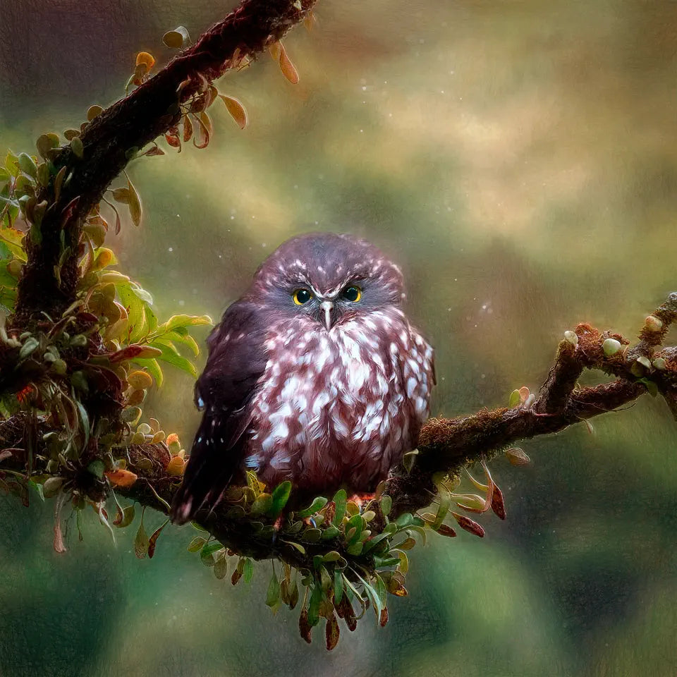 Owl on a branch