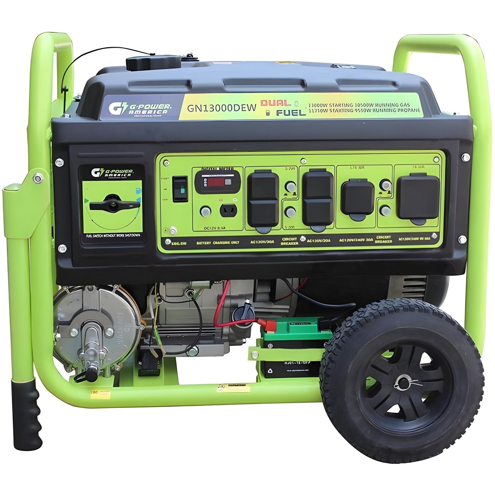 Green-Power 10000/7500-Watt Dual Fuel (Gas and Propane) Generator - GN10000DEW