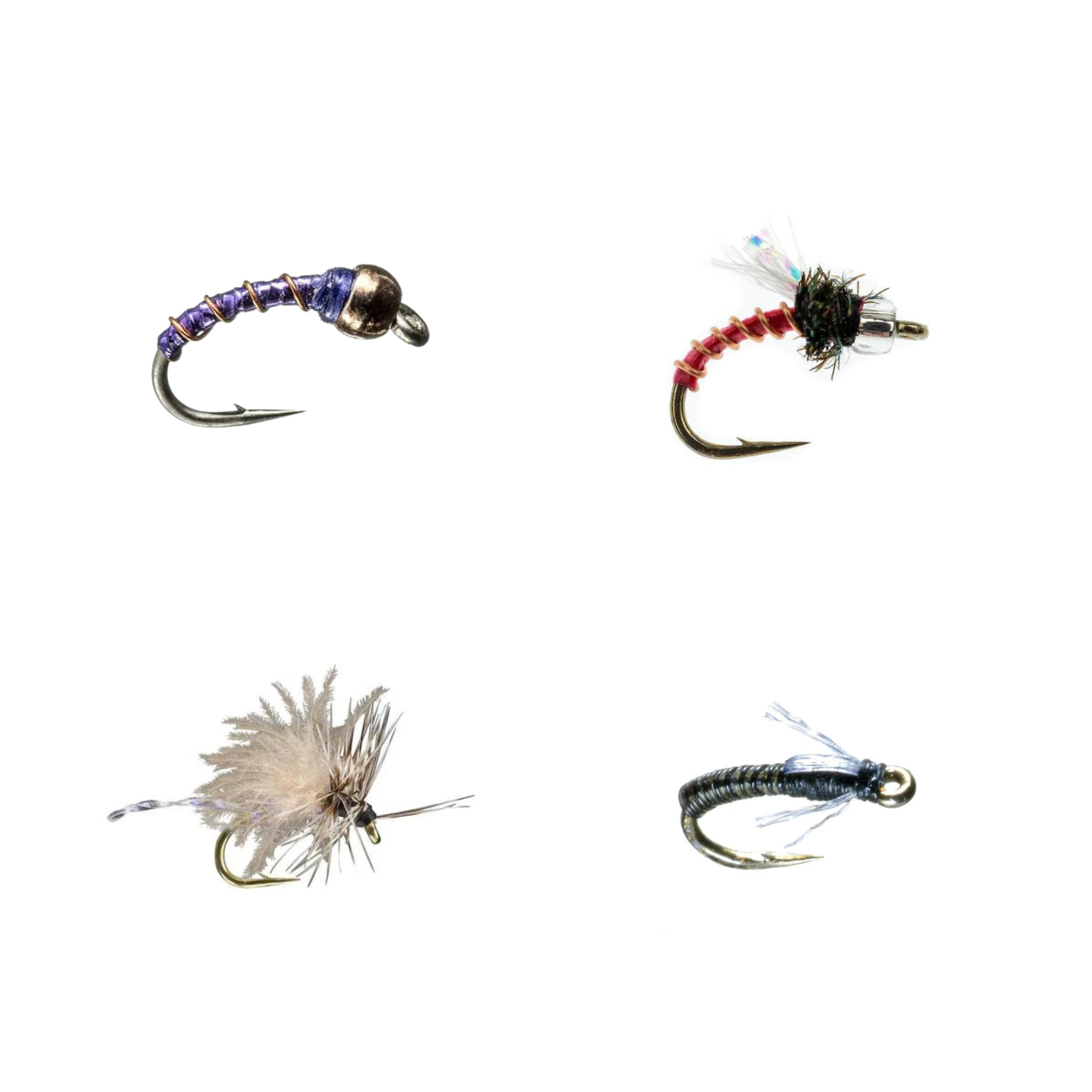 Tungsten Bead Zebra Midge - Red - Size 18