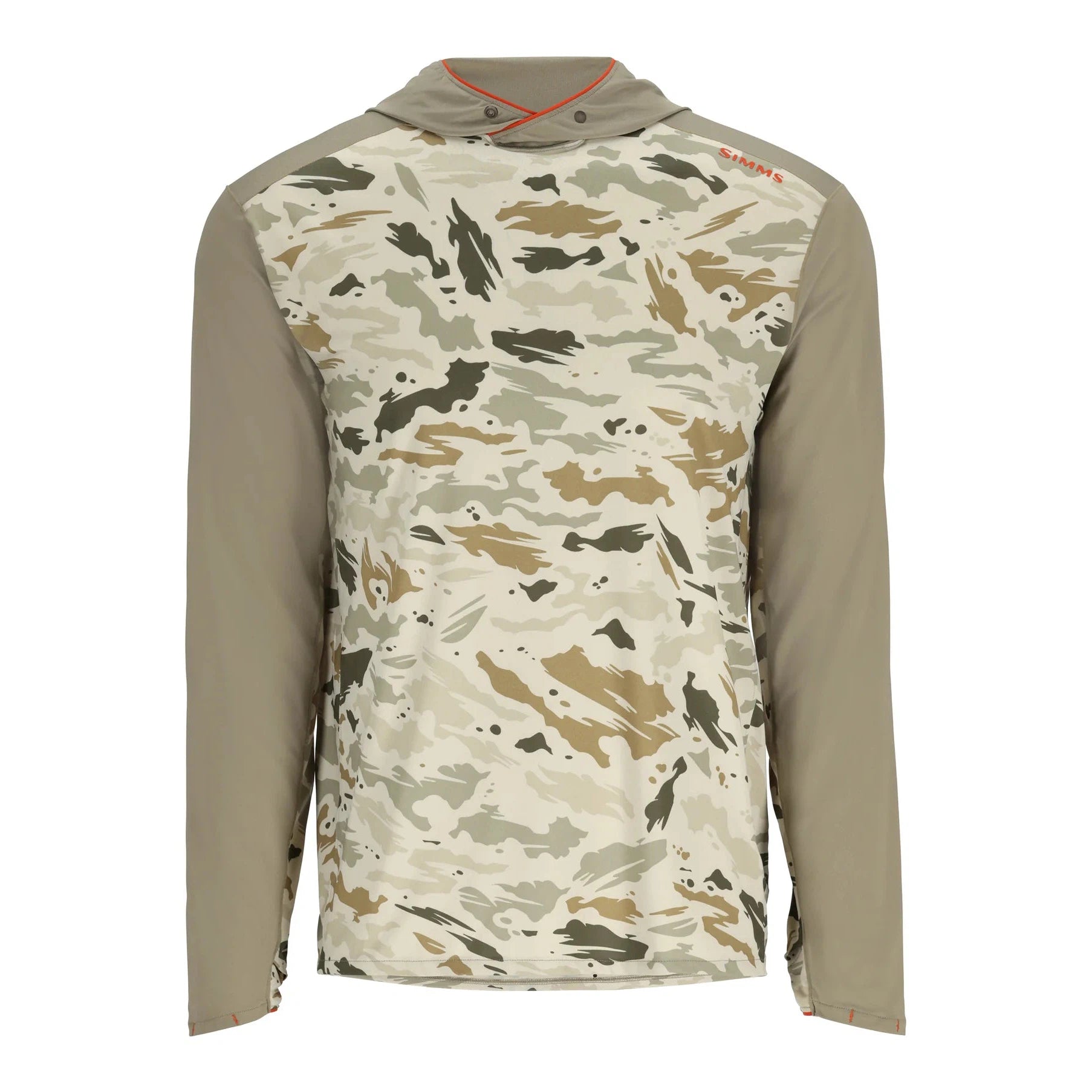 Simms Men's Bugstopper Solarflex Hoody - Ghost Camo Stone/Stone