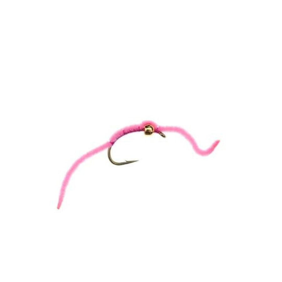 Umpqua Bead Head San Juan Worm - Flourescent Pink -Size 10