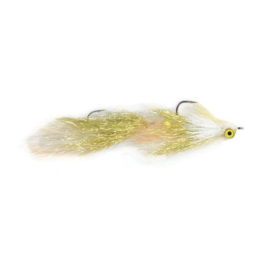 2 Flies, Size 6, OLIVE & YELLOW BEADCHAIN EYE Streamer Streamers Fly Fishing