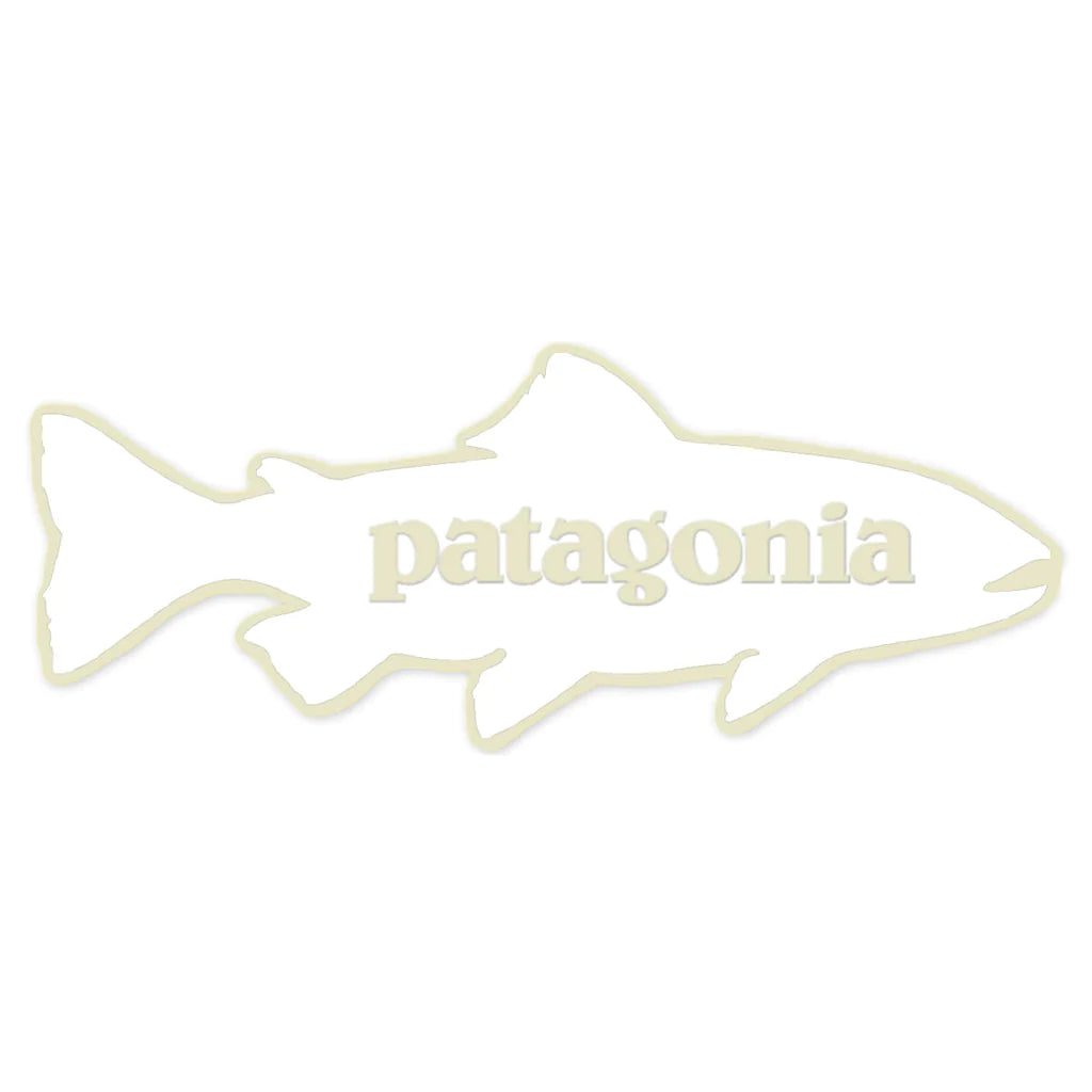 Patagonia Trout Sticker White