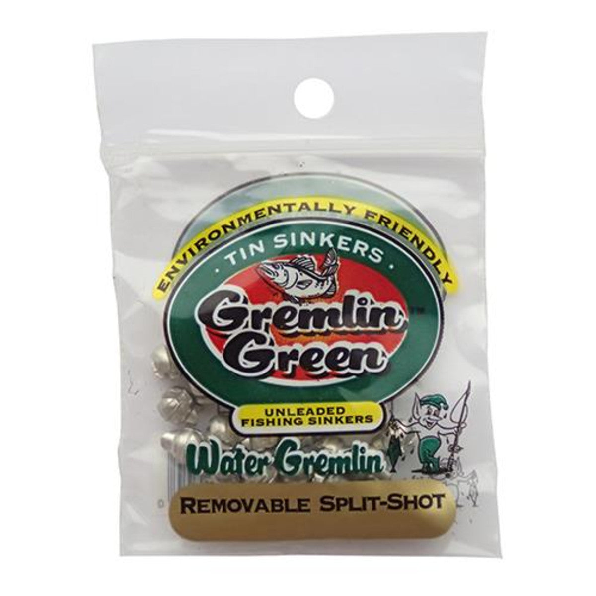 Water Gremlin Green Removable Tin Split Shot Bb