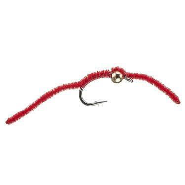 San Juan Worm Fly - Size 12 - Fire Orange