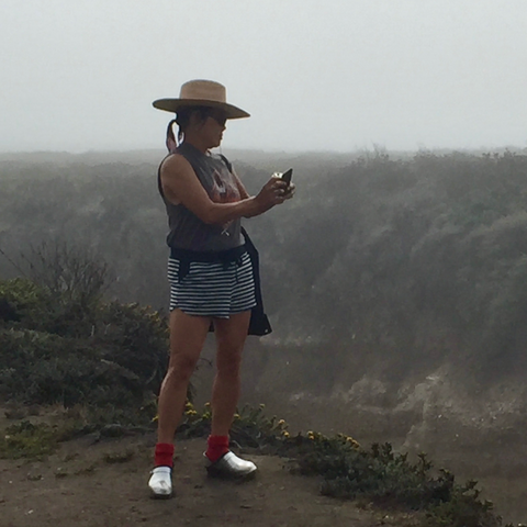 Jenny taking inspiration photos in Morro Bay