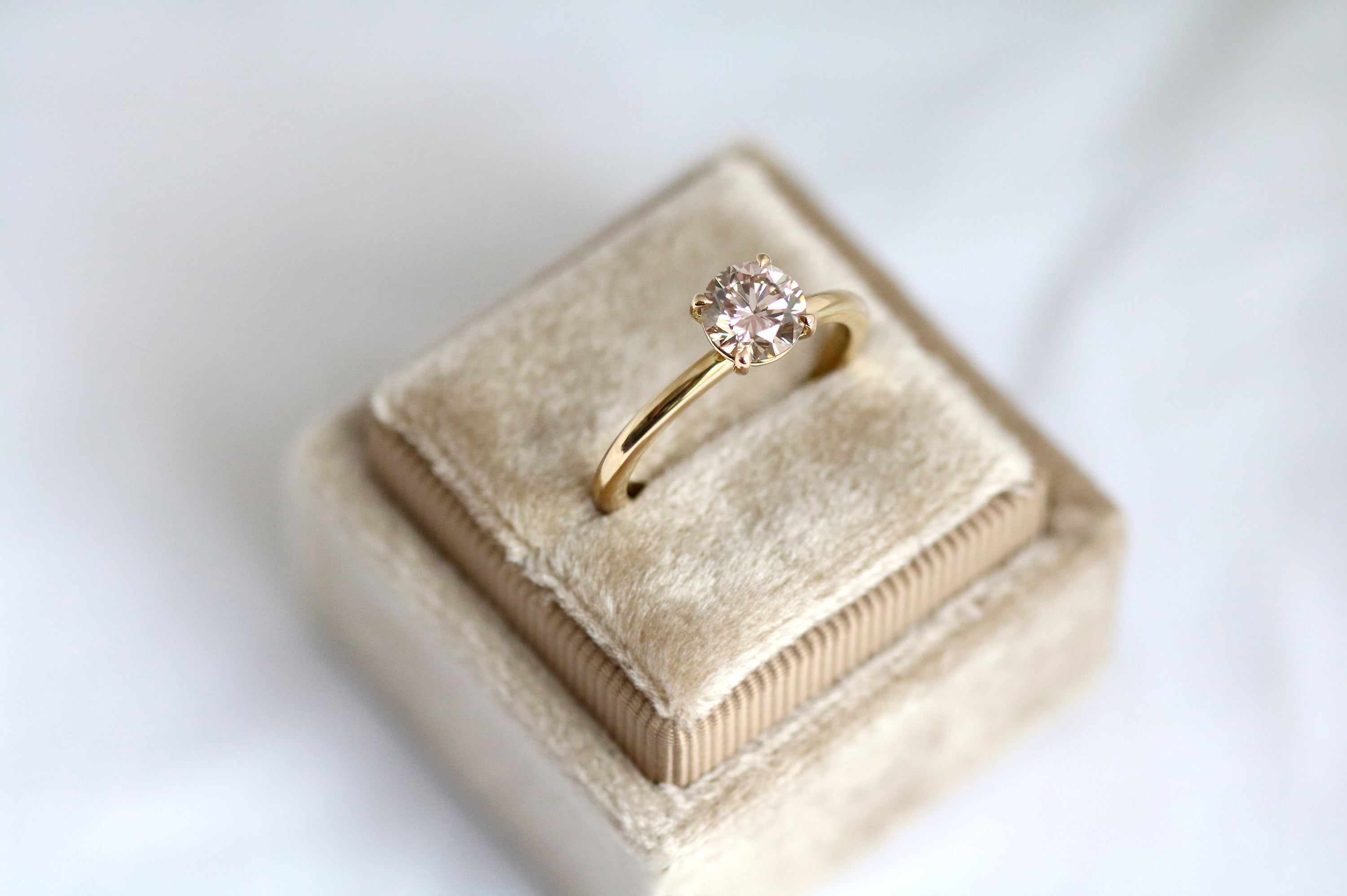 champagne diamond ring