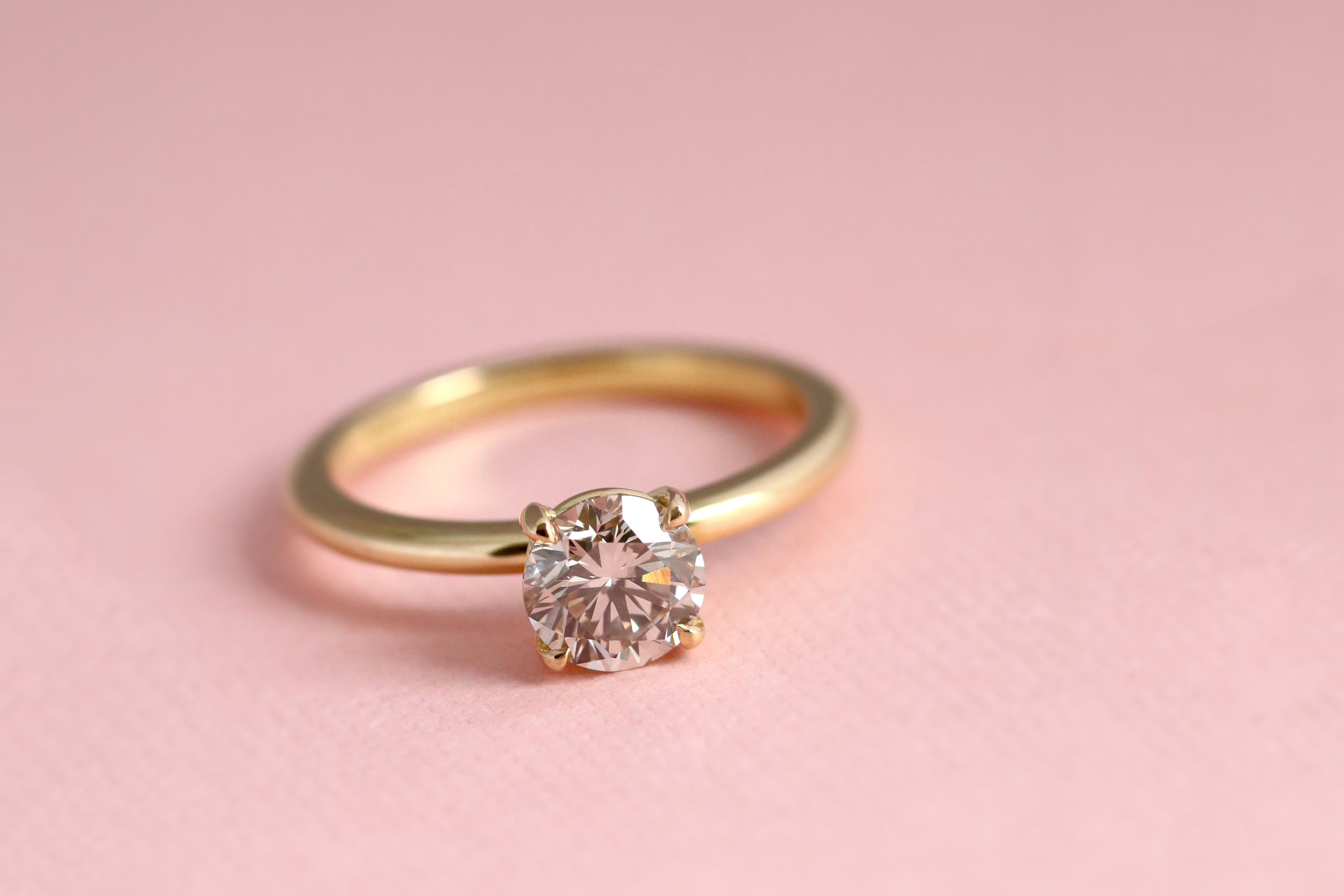 champagne diamond engagement ring