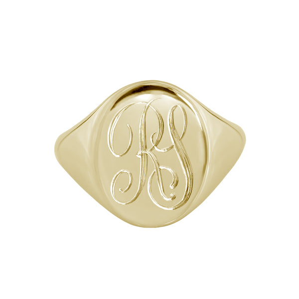 Ring with sales initials gold