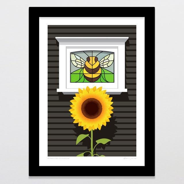 Bumble Bee Bungalow Art Print - Glenn Jones Art