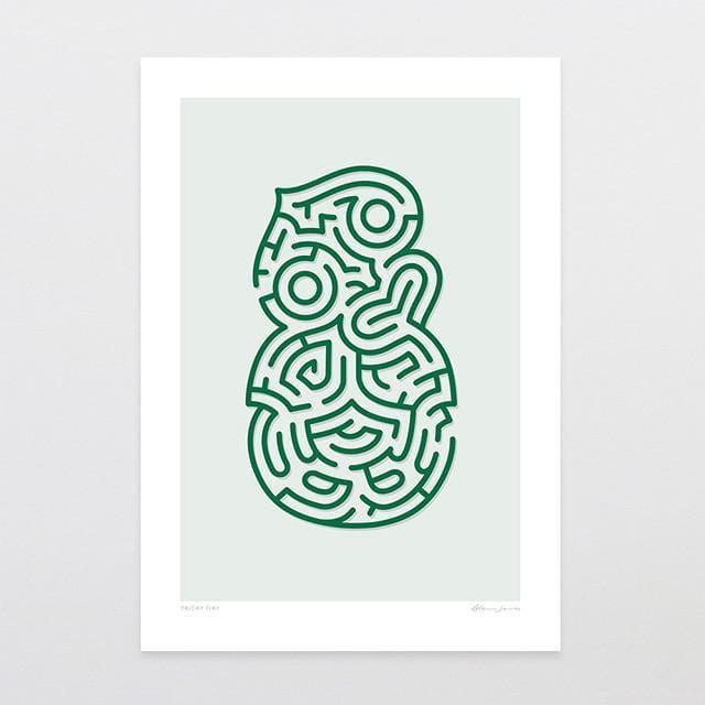 Single Line Kiwi Art Print by NZ Artist Glenn Jones - Glenn Jones Art