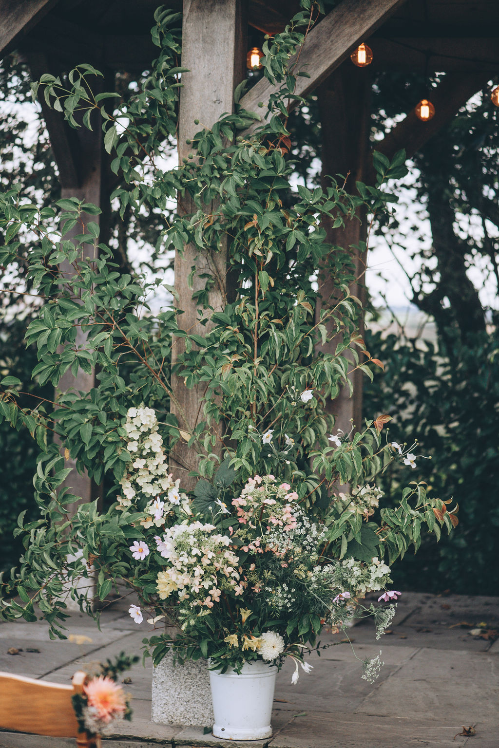 Outdoor wedding flowers Trevenna
