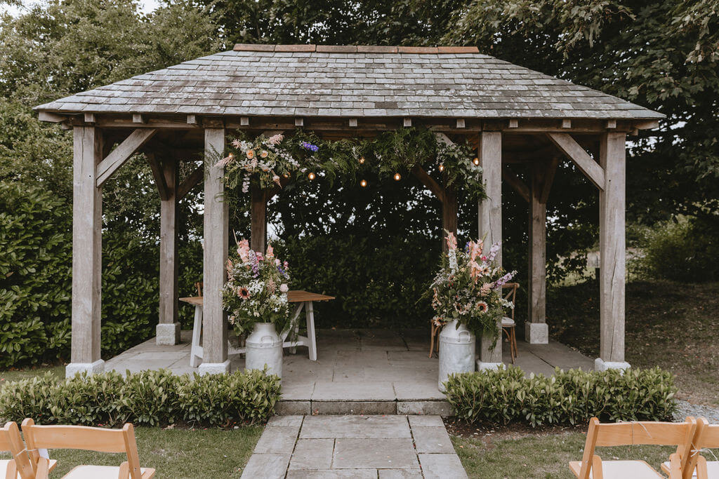 Trevenna Arbour decorated with florals