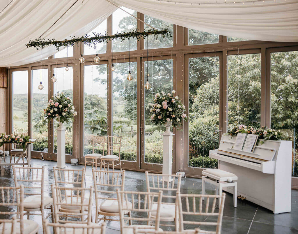 Ceremony Set Up Garden Venue Trevenna