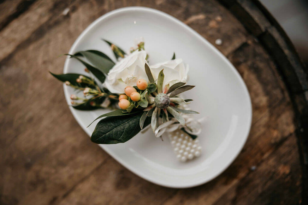 Floral detail Trevenna spring wedding