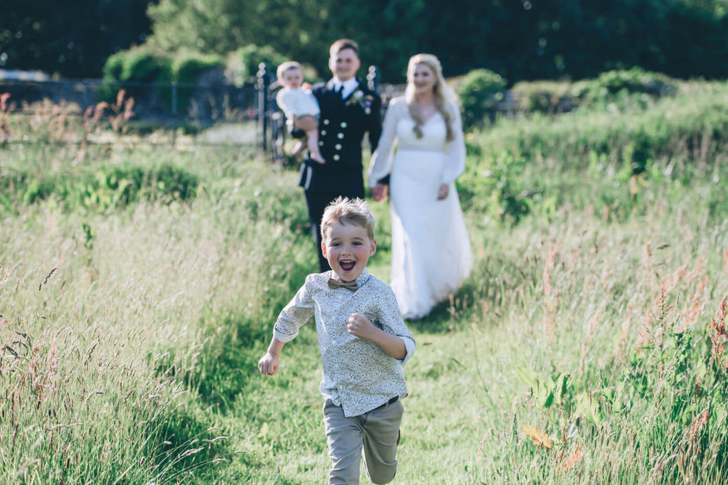 Kidd Run into Garden Meadow at wedding