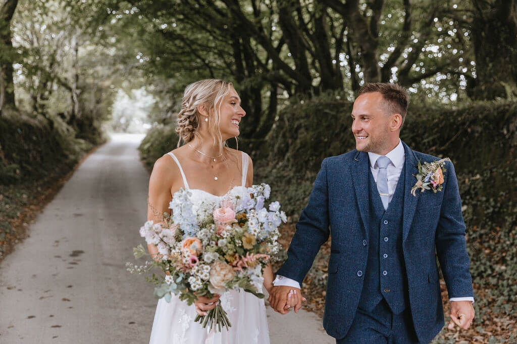 Leah & Adam Rustic wedding Trevenna