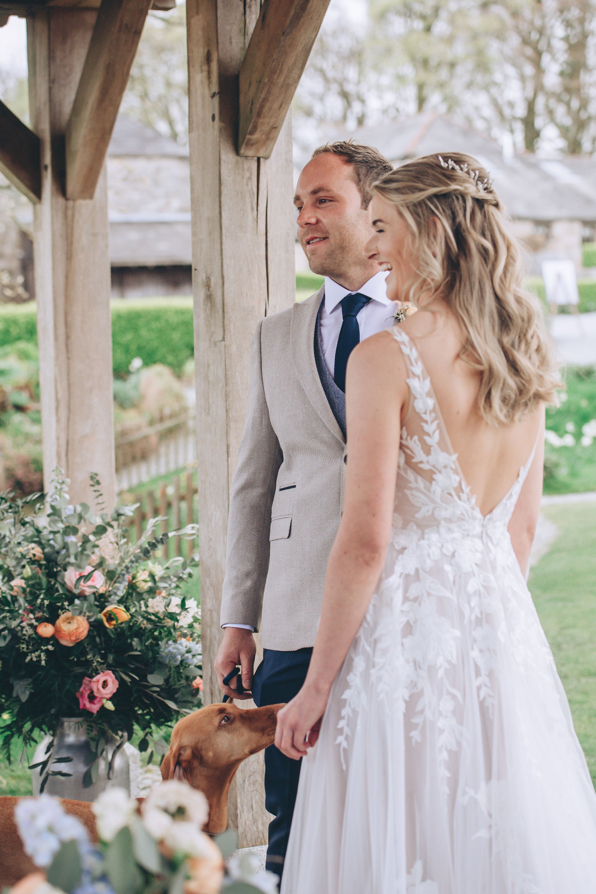 Vows and smiles at Trevenna wedding ceremony