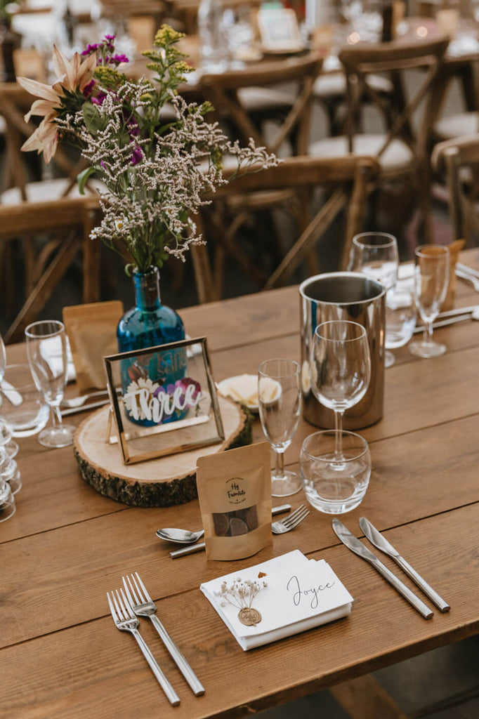 Trestle Table decorations Trevenna