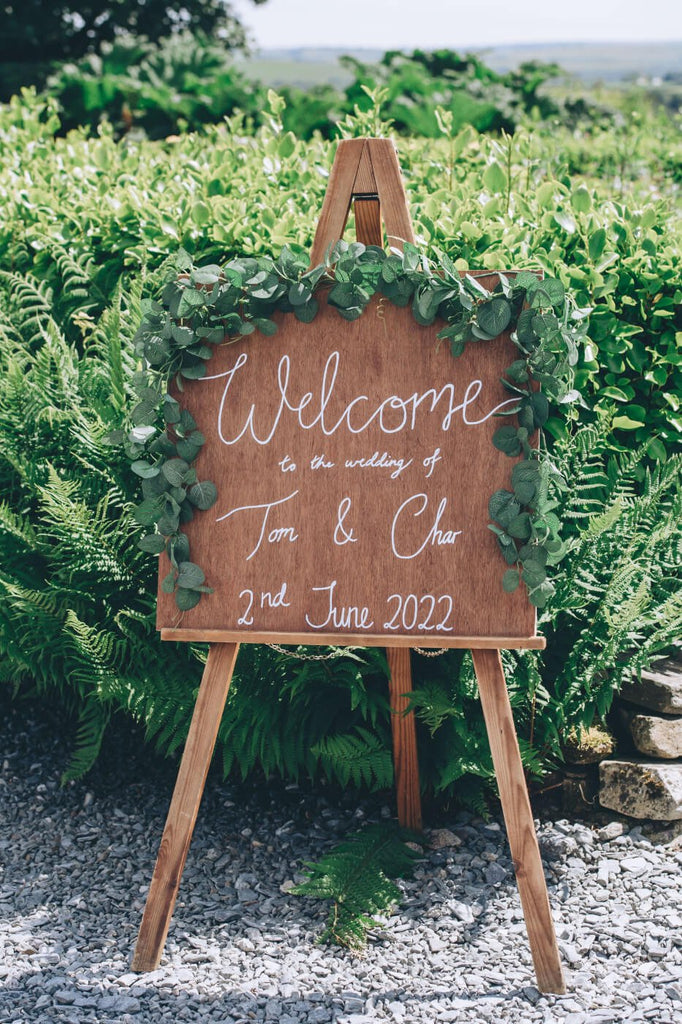 Welcome Sign outdoor ceremony