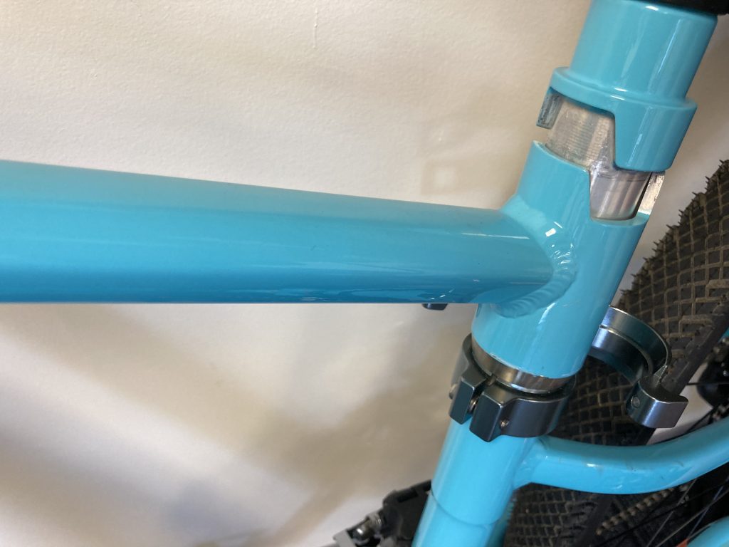 Folding frame latch view 2