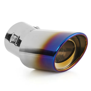 Universal Car Exhaust Muffler Tip.  Round Stainless Steel. - dadsautostuff