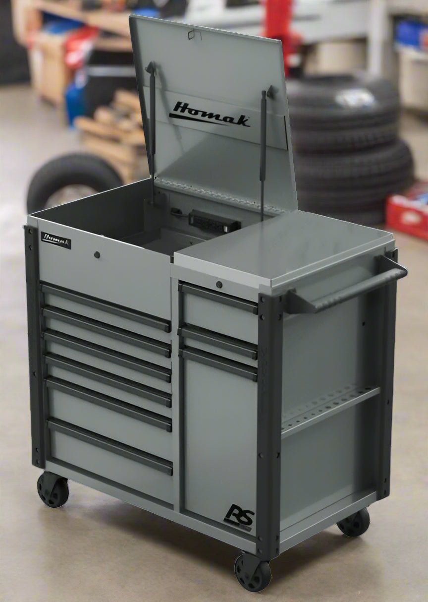 Homak RS Pro 8 Drawer Flip Top Power Service Cart