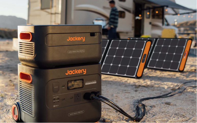 jackery generator and power panel combination outdoor application