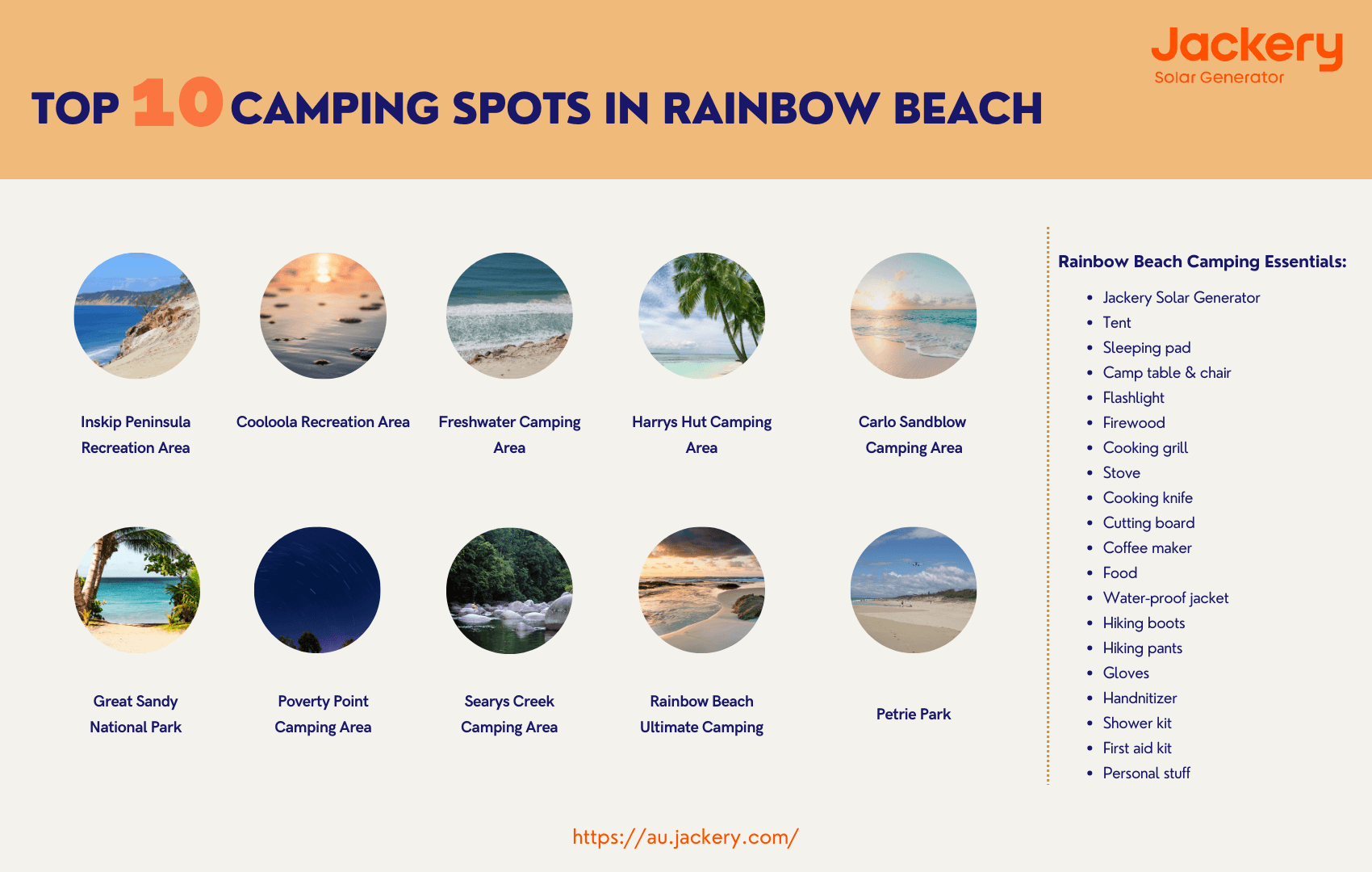 best 10 camping spots in rainbow beach