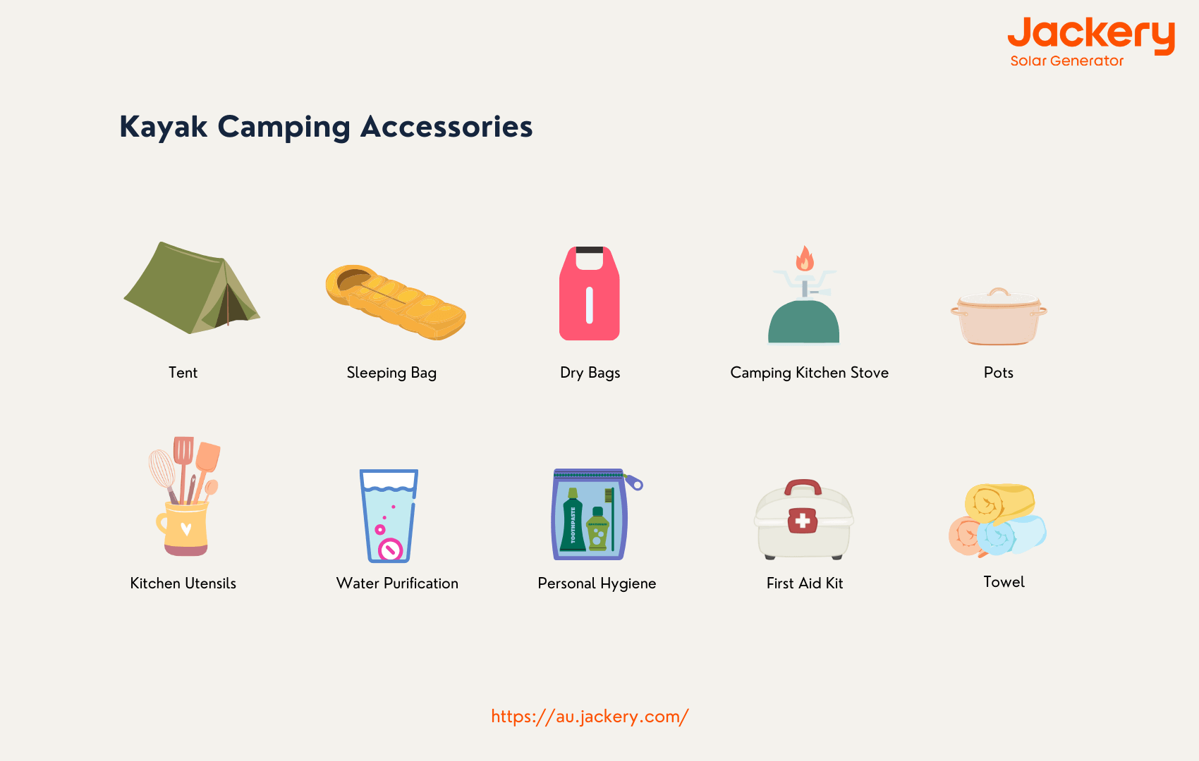 kayak camping gear