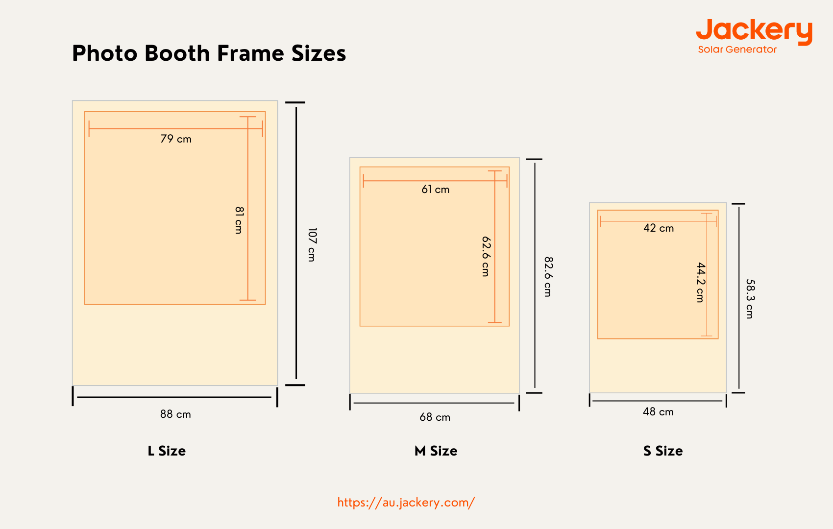 photo booth frame sizes