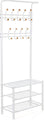 O’DADDY garderoberek met kapstok staand - schoenenrek en 18 haken – metaal wit - 190x30x66cm - 00b14a27e6577929f7e33218e1be34c125779c86_Enriched_product_image_11ba6569-d65d-4a9e-9a11-876929ed292f